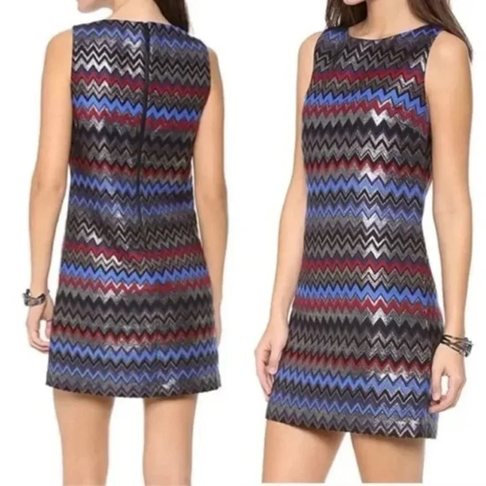 ALICE + OLIVIA Striped Mini Dress - Picture 1 of 14